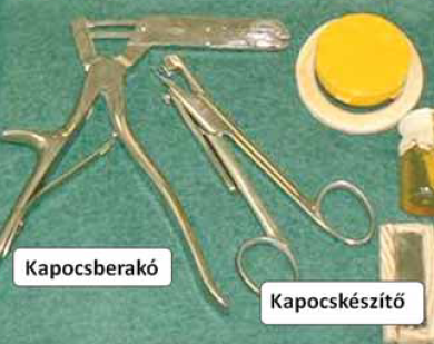 A Záborszky-féle kézi kapocsberakó és kapocskészítő érvarrathoz